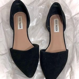 Steve Madden pointed-toe black loafer flats